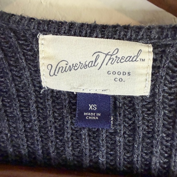 Universal Thread Slate Blue Ribbed Open-Front Cardigan - Picture 2 of 4